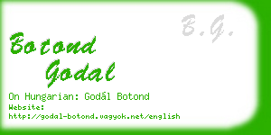 botond godal business card